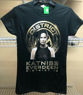 Maglietta Donna Hunger Games – Distretto 4 – Cotone 100%, Manica Corta, Taglia S – Ufficiale