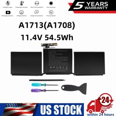  A1713 A1708 Battery/Charger For MacBook Pro 13'' Late 2016 Mid 2017 EMC 2978 