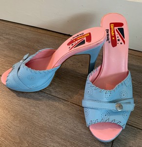 pale blue platform heels