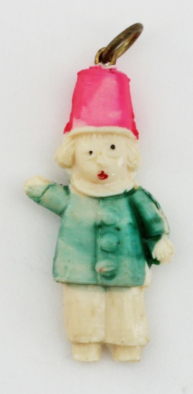 1940’s Vintage Celluloid DUTCH BOY WITH HAT Charm-Cracker Jack Toy Prize-Japan