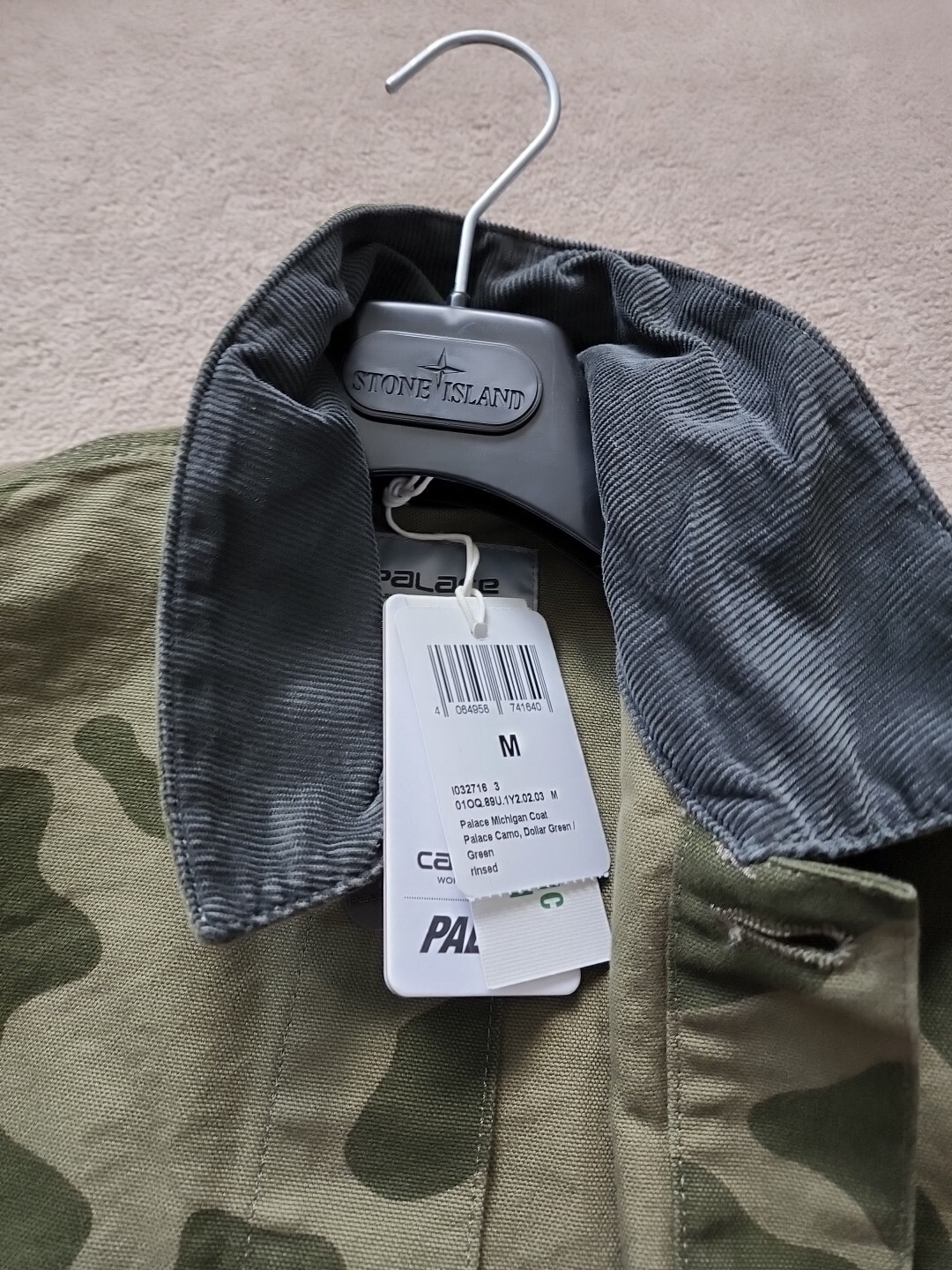 Rare Carhartt X Palace Michigan Chore Coat Jacket Green Camo M image 5