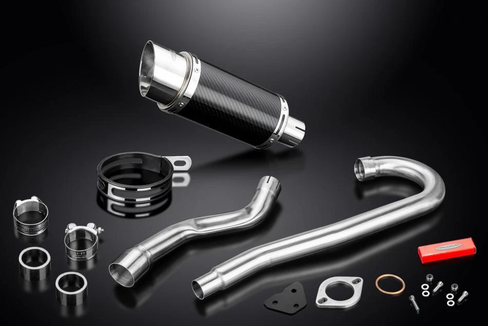 Silenciador de carbono redondo Yamaha XT500 TT500 1977-1981 escape completo 8" - Imagem 4 de 4