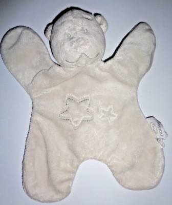 Doudou Ours Tidou Noukie's - Gris Fluorescent, Lune Et étoiles, 42 Cm