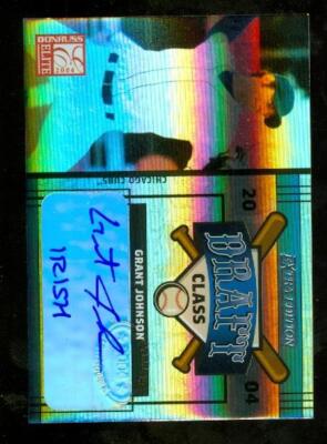 2004 Donruss Elite Extra Edition Draft Class Auto Grant Johnson Matt Macri /100