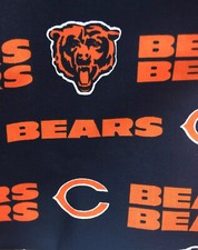 NFL CHICAGO BEARS football 100 cotton fabric 1/4 Yard