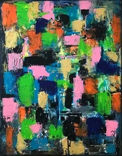 Abstract Painting Original Painting Impasto Canvas Art Home Decor 20 by 16 in 