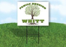 WHITT FAMILY REUNION GR TREE 18 in x24 in Yard Sign Road Sign with Stand