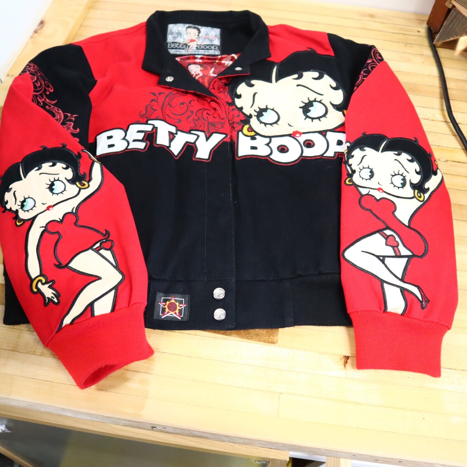 2009 JH Design Betty Boop King Features Syndicate Button Up Jacket Women's  XL