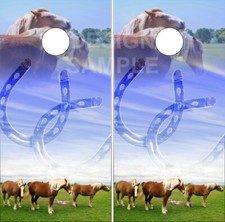 Draft Belgium Horses Cornhole Wrap Bag Toss Skin Decal Sticker