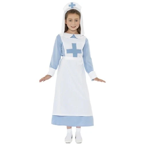 Childs Girls Fancy Dress WW1 Vintage Nurse Book Day Costume Kids Outfit Smiffys - Image 4 of 4