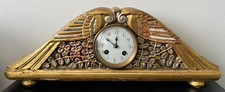 Uhr, Kaminuhr, Holz, vergoldet, Entwurf: Paul Follot, Frankreich, Jugendstil