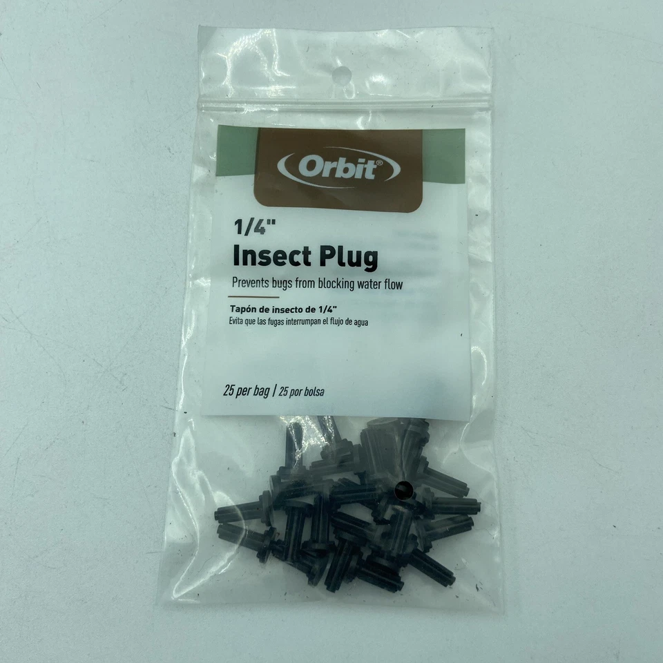 Lot Of 4 Orbit 67405 25 Count 1/4" Insect Plug Prevents Bugs From Blocking Flow - Image 2 of 4