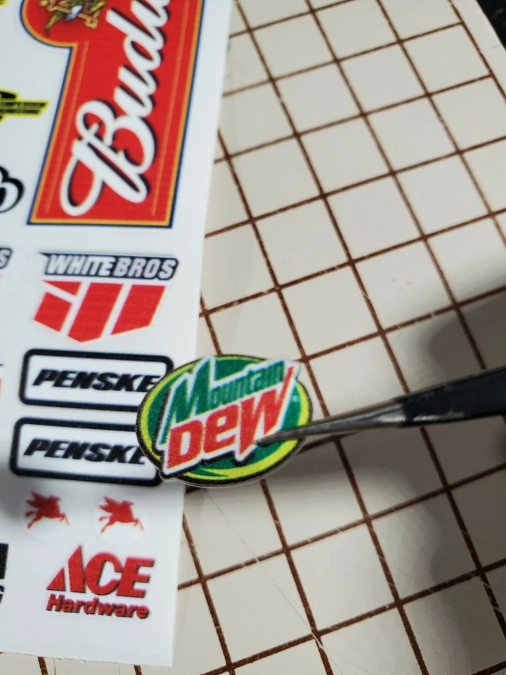 CLEAR MATTE  VINYL Sticker Sheet 11 Sponsor Decal 1/24-1/16 ScaleDIE-CUT-SLOTCAR - Image 4 of 4