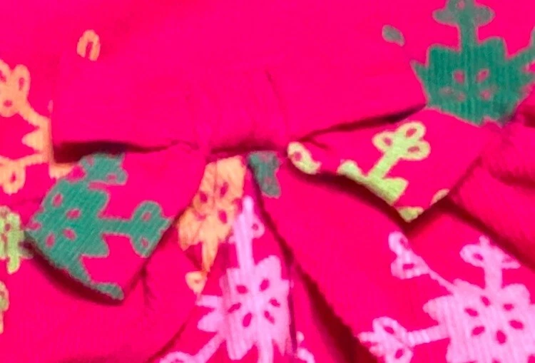 GYMBOREE TALLA 8 “CHERRY ALL THE WAY” NIÑAS COPO DE NIEVE ESCALONADO PANA FALDA USADA EN EXCELENTE ESTADO Foto 2 de 4