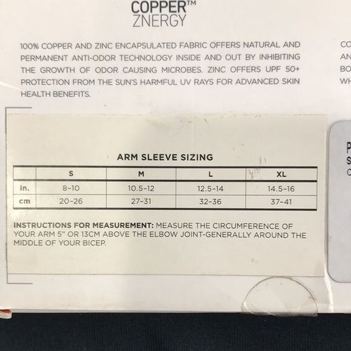 Tomie Copper Full Arm Sleeve & Men's Lower Back support Top Size 2X - Picture 5 of 13