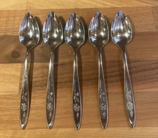 Oneida Community Flatware MY ROSE Stainless Grapefruit Spoon Set of 5. EUC