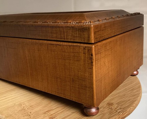 Sankyo Wooden Music Keepsake Trinket Box Plays On Eagles Wings Verse Photos - Picture 7 of 13