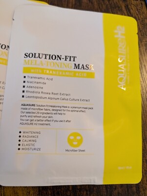 NEW Aquasure H2 Solution Fit Mela-Toning Mask - 8 sheets Exp. 2/24/2025