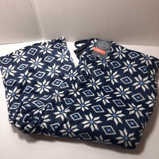 NWT Mens St. Johns Bay, Blue Snowflake, Fleece Sleep Pajama Pants Size XL