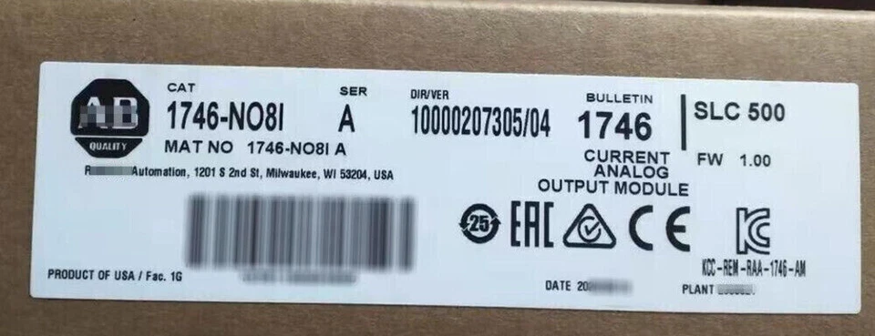 1746-NO8I /A Surplus Sealed 1746-NO8I /A SLC500 Analog Current Output Module 1pc - Image 2 of 3