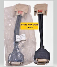 New 2 Pack AMD ATI SAPPHIRE 6111020400G VHDCI TO DUAL DVI-I ADAPTER CABLE