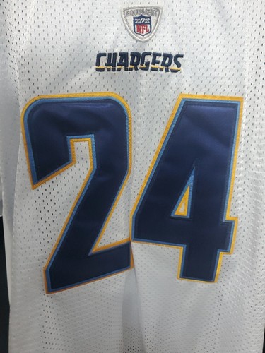 San Diego Chargers Sewn Ryan Mathews Jersey Mens Size 52 White NFL Reebok - Picture 6 of 9
