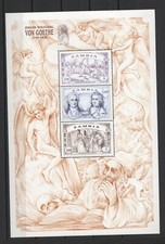 Zambia 1999 250Th Birth Of Goethe Series Cpl New Unused MNH N3368