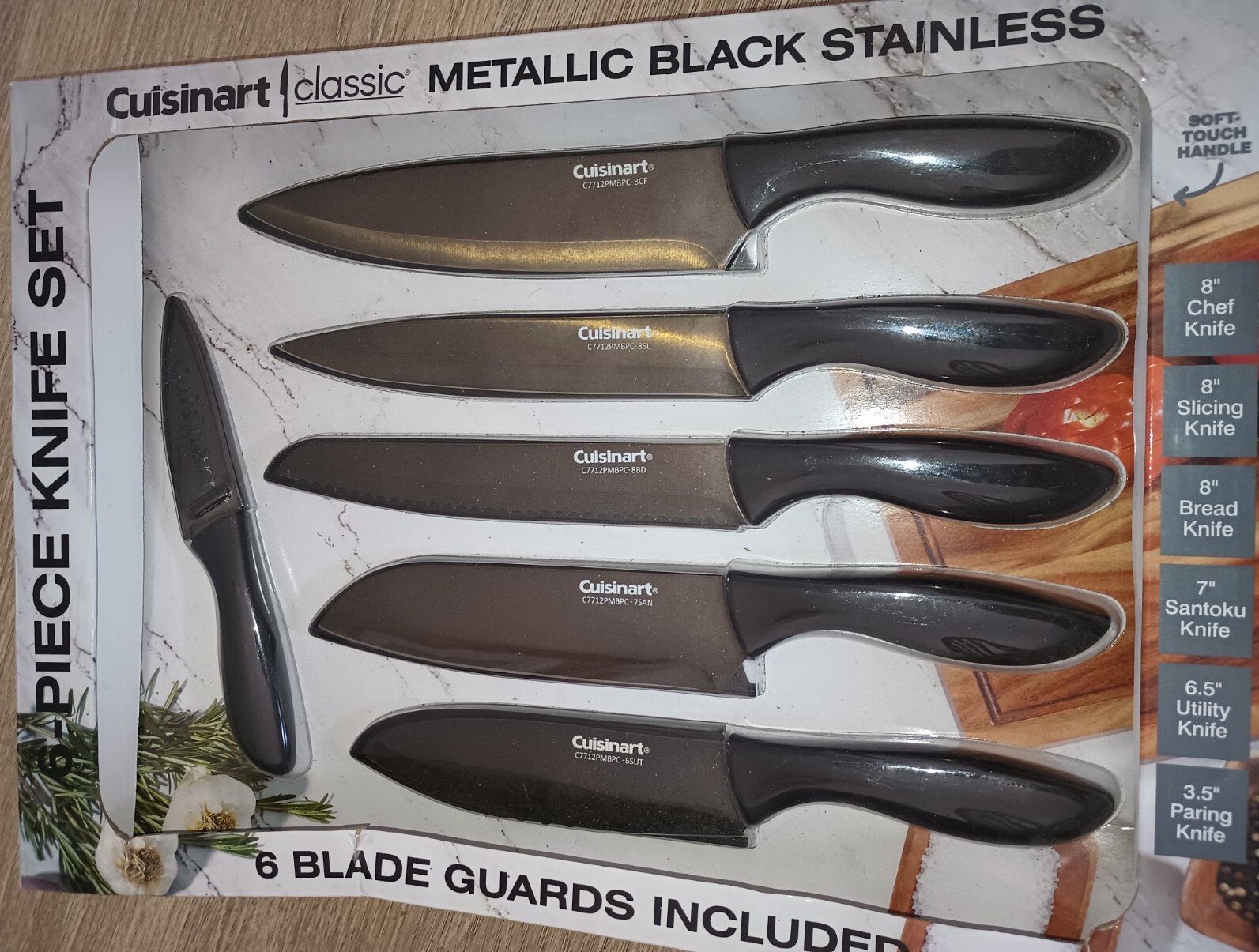 Cuisinart Classic 6piece German Stainless Steel Knife Set with Sheaths
