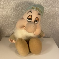 Disney Store SLEEPY 12" Snow White Dwarf Bean Bag Weighted Plush Stuffed Toy