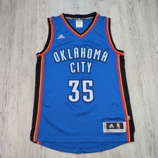 Adidas Men's NBA Durant 35 Oklahoma City Thunder Jersey OKC Blue Size S 2016