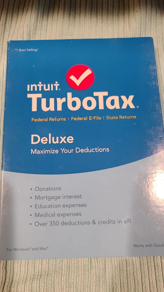 Turbotax 2015 Deluxe. Federal and State. New - Image 2 of 4