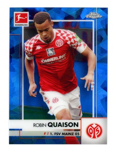 2020 Topps Chrome Sapphire Bundesliga Robin Quaison #70 card
