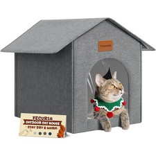 Outdoor Cat House Weatherproof, Insulated Cat Houses for Outdoor/Indoor Cats ...
