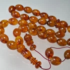 Natural Baltic Amber Islamic Prayer 33 Beads Misbaha Tasbih Rosary 73g Pressed