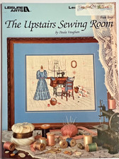 Leisure Arts The Upstairs Sewing Room Dress Machine Cross Stitch Pattern 1986