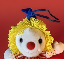 Vintage Dakin Clown Crib Pull Toy Plush Stuffed Musical song "This Old Man" 1987