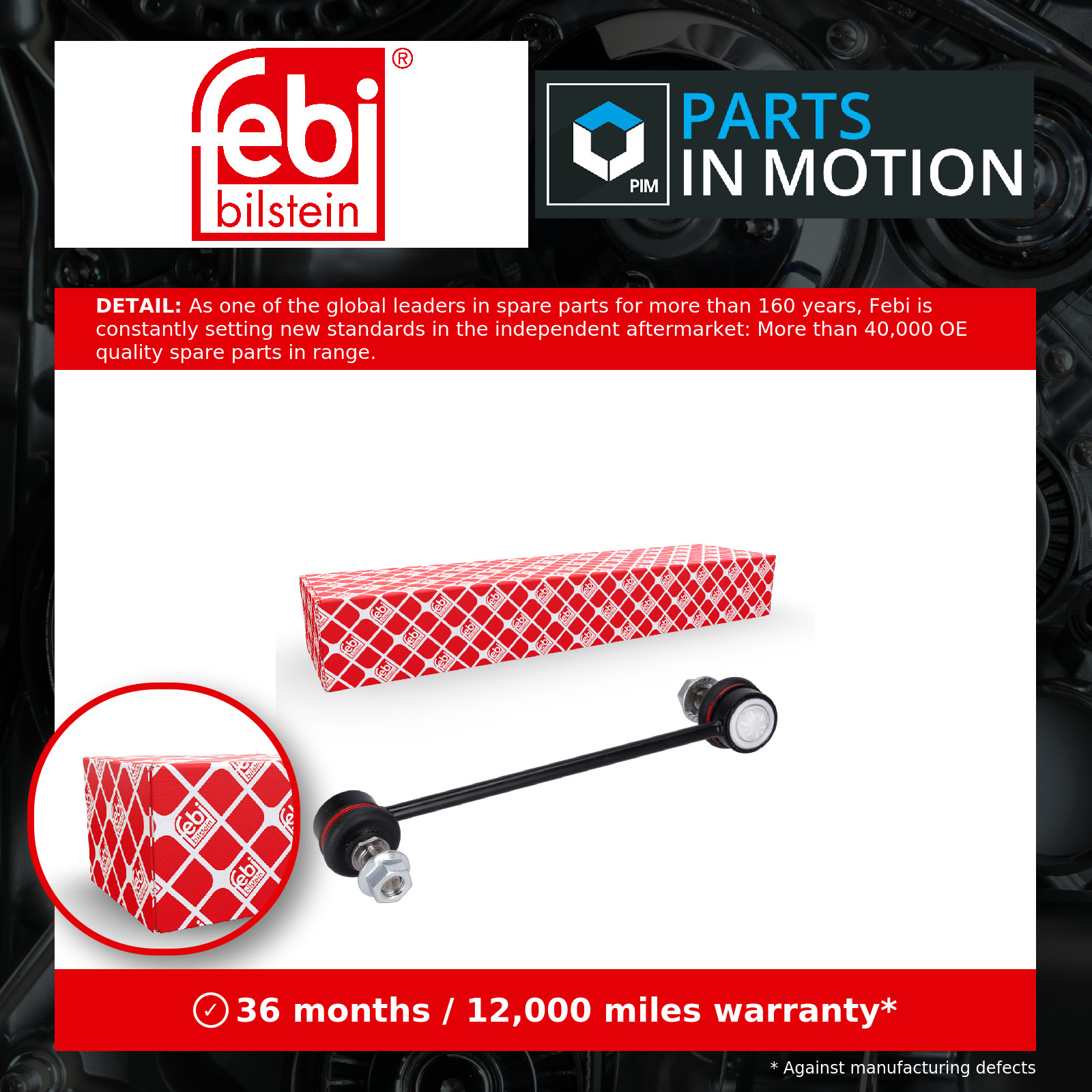 Front Right FEBI BILSTEIN 41641 Rod/Strut, stabiliser for KIA - Image 3