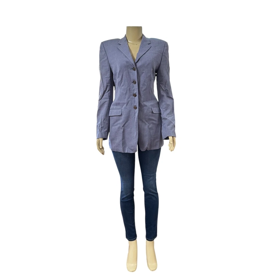 Piazza Sempione Womens Wool Blend Blazer Jacket Size IT 44 Quiet Luxury 80s - Image 2 of 4