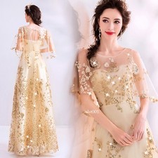 Noble Evening Formal Party Ball Gown Prom Bridesmaid Sequins Long Dress TSJY8181