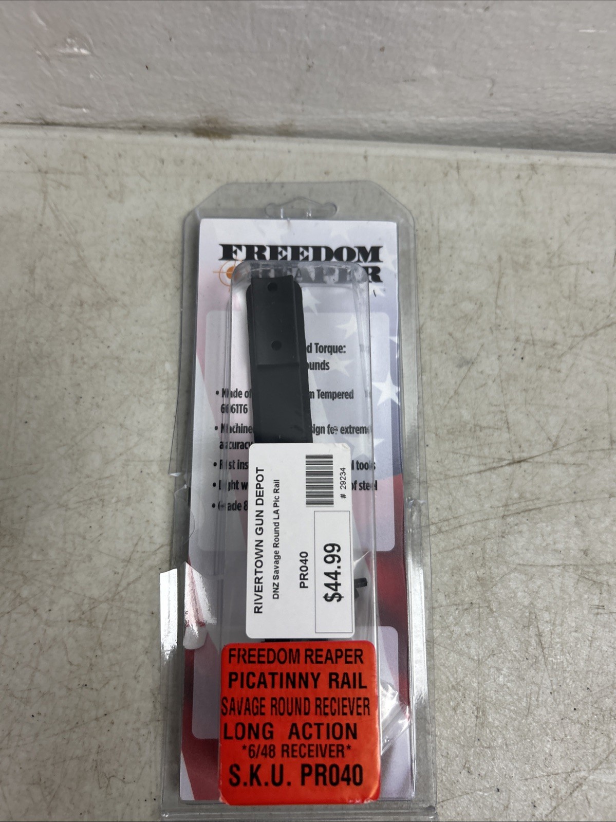 DNZ PR040 Freedom Reaper Black Base For Fits Savage LA Round Receiver