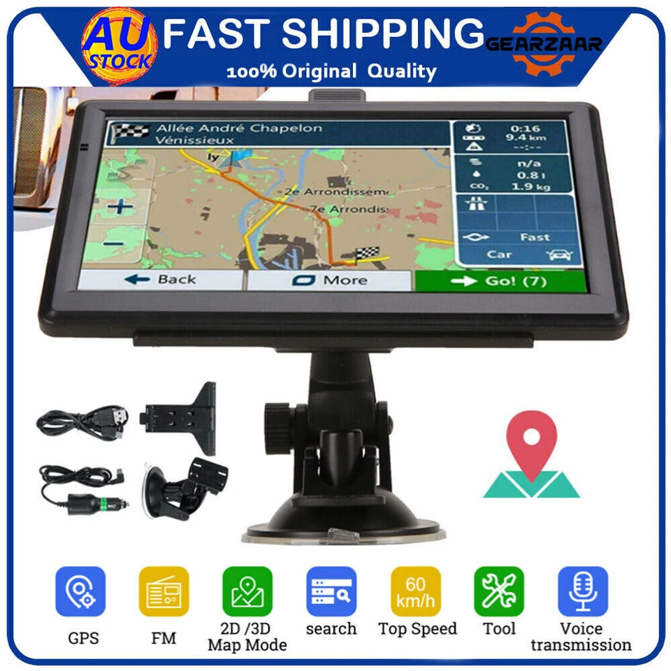 7" GPS Navigation Car Truck Navigator Sat Nav Lifetime Free AU Maps Update
