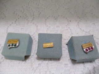 3 Vintage Dodge Reliance Electric Co Tie Pin Lapel (2)10k GOLD & (1) 1/10 10k