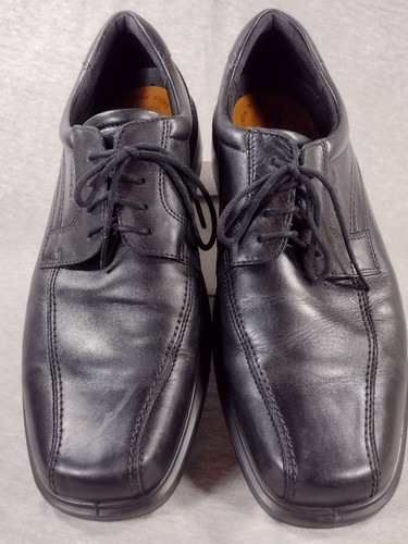Ecco Square Toe Derby elegante Schuhe Herren EU-47 (US 13) schwarz Leder Anti Pilz - Bild 4 von 14