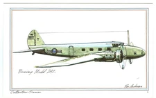 Boeing Model 247 - 1973 Aviation Postcard Roy Anderson Art