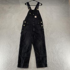 Carhartt Bib Overalls Mens 32x30 Relaxed Duck Canvas Workwear Double Knee R01