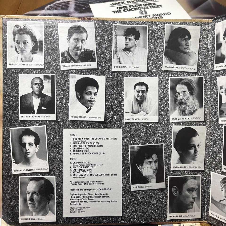 JACK NICHOLSON ONE FLEW OVER THE CUCKOO'S NEST SOUNDTRACK LP And Poster 1975 Foto 3 de 4