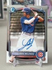 2025 Bowman Chrome Auto Yahil Melendez #CPA-YM (AU, RC) Chicago Cubs 🇵🇷