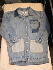 Girls Old Navy Denim Chore Jacket Size XL 14 Blue Shacket