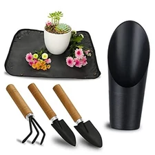 5Pcs Succulent Tools, Mini Garden Tools,Plant Potting Mat as Plant Classic-5Pcs