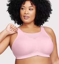 Glamorise 1066 No Bounce Wirefree Camisole Sports Bra Pink New Size 36C